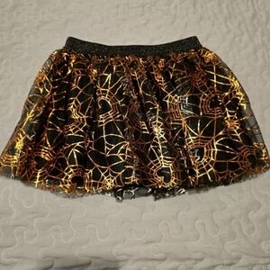 Spider Web Halloween‎ Girl's Tutu Skirt Black & Orange NEW Size Toddler 3T